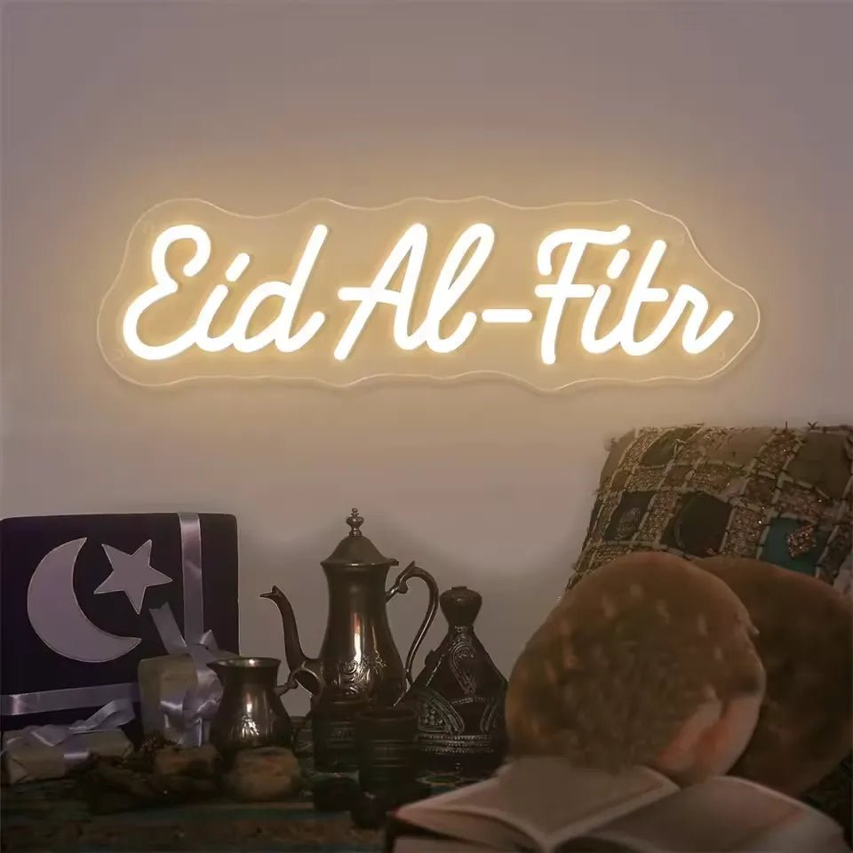 2025 Eid Al - Fitr Mubarak LED Neon Sign – Ramadan Party & Wall Decoration - Neon Brothers