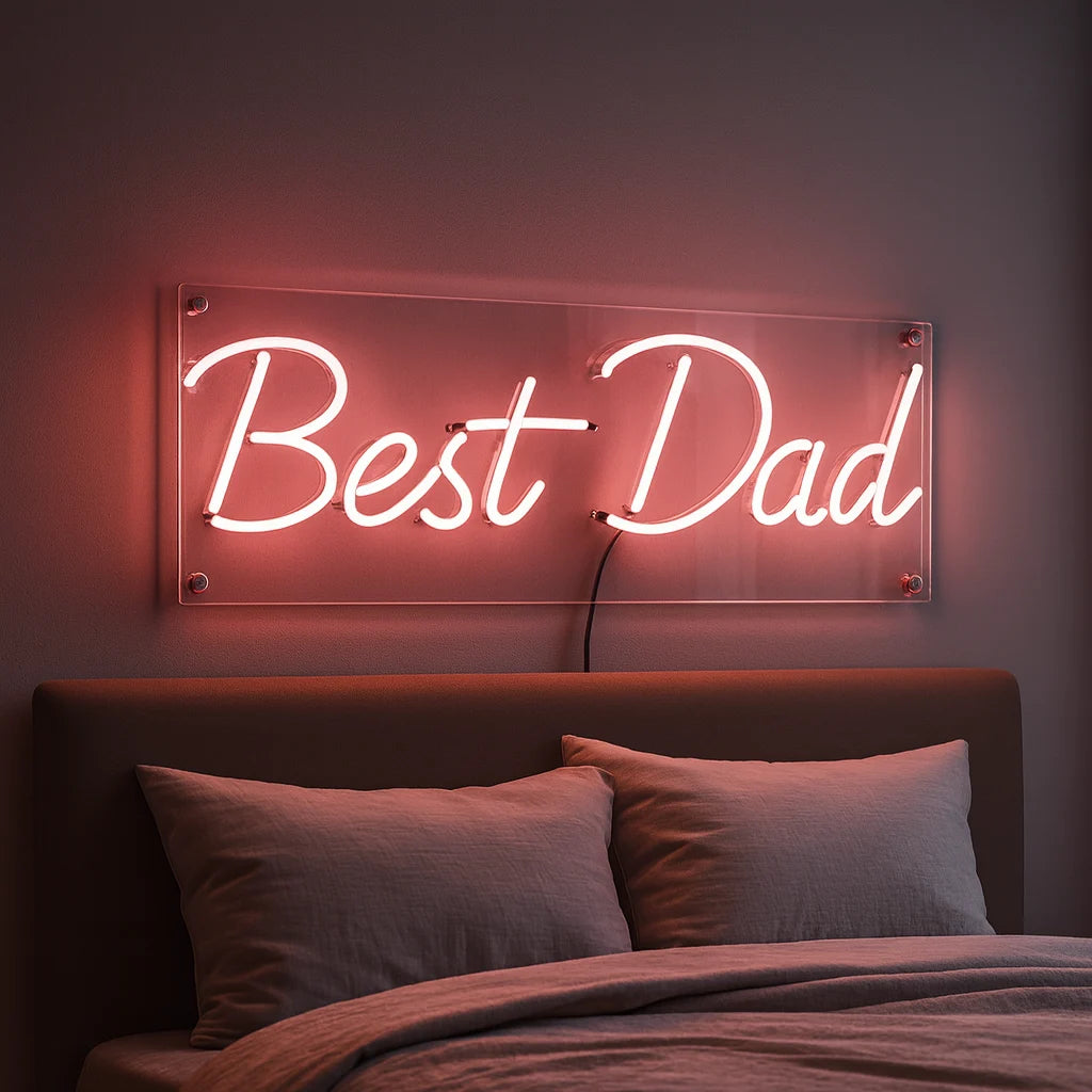 Best Dad Ever LED Neon Sign Custom Gift