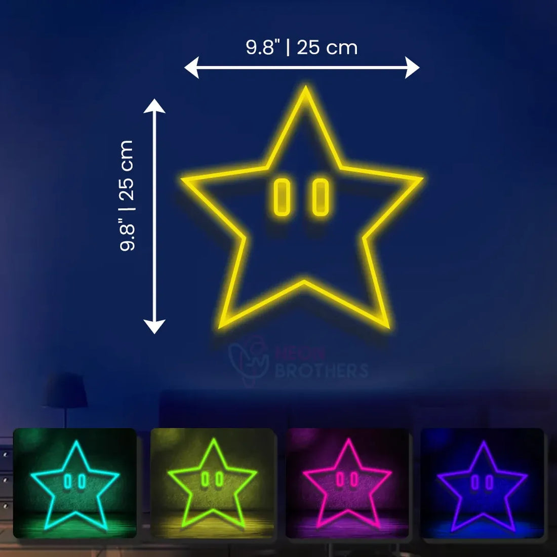 Glowing Star LED Neon Sign - Magical Room Decor