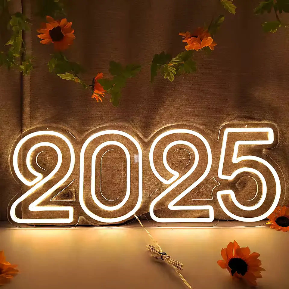 Happy New Year LED Sign – Laser Engraved Glow