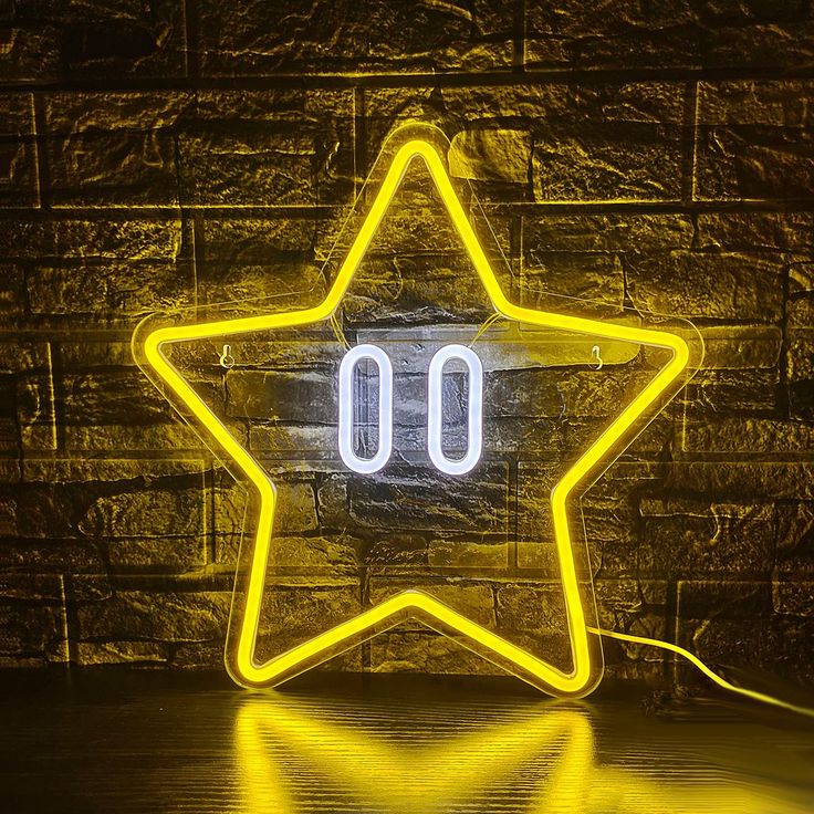 Gaming Star Neon Sign – Yellow LED Wall Light