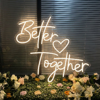 "Better Together" Neon Sign – Warm & Heartfelt Glow