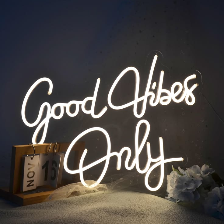 Good Vibes Only Neon Sign | Custom LED Wall Art Australia
