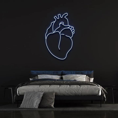 REAL HEART - LED NEON SIGN-Neonsigns-Blue-45 x 90 cm-Neon Brothers