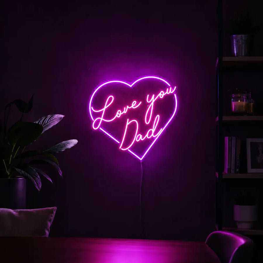 happy father day neon sign 