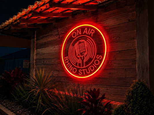 Custom Music Audio Studio Neon Sign - Personalized LED Signs