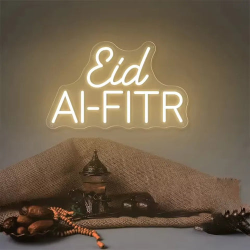 2025 Eid Al - Fitr Mubarak LED Neon Sign – Ramadan Party & Wall Decoration - Neon Brothers