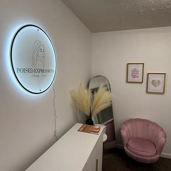 Lightbox sign at the Aura Xpresso cafe in Perth