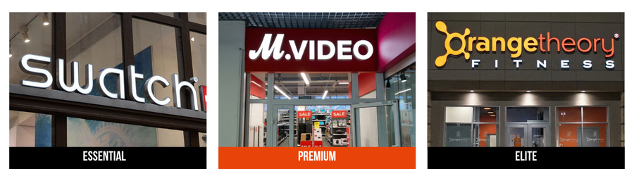 Three vinyl signs comparison showing quality differences over time - Neon Brothers