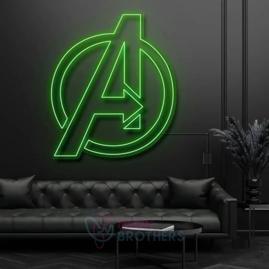 Avengers Logo Neon Sign – Marvel Fans Wall Art