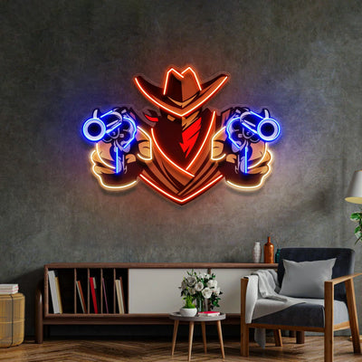 Aiming Guns Neon Sign – Gaming Pop Art Decor