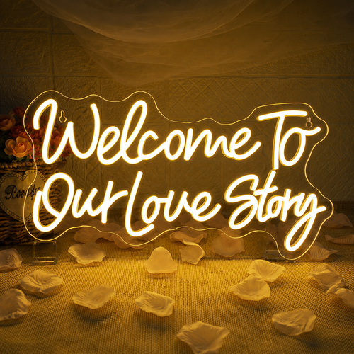 Welcome To Our Love Story LED Neon Sign – Wedding Reception Backdrop Light  PRODUCT TYPE