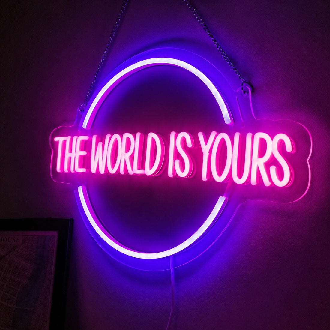The World Is Yours LED Neon Sign – Motivational Wall Decor Light