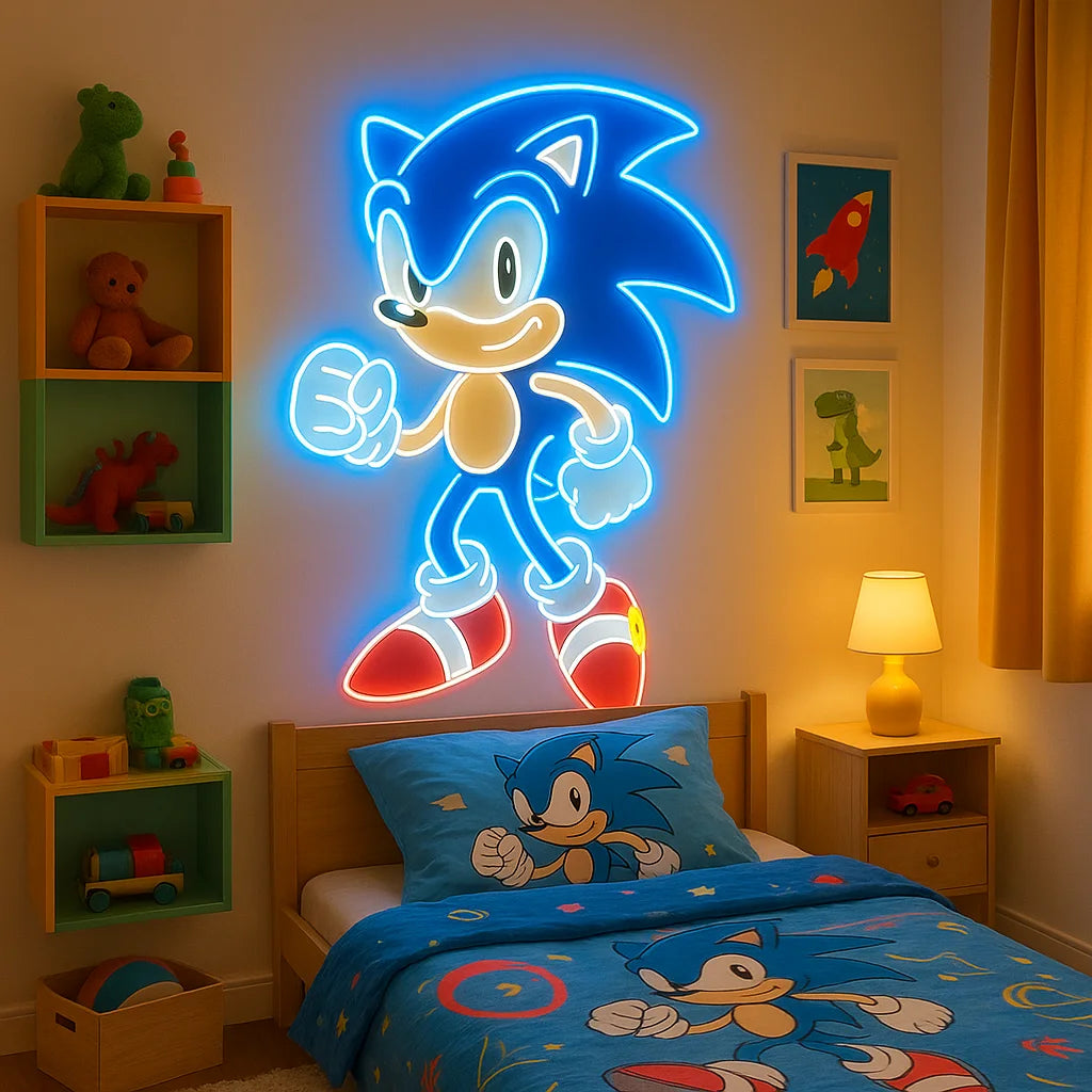 Sonic the Hedgehog Neon Sign for Game Fans