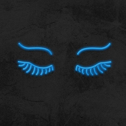 EYES WITH LASHES - LED NEON SIGN-Neonsigns-45 x 90 cm-Blue-Neon Brothers
