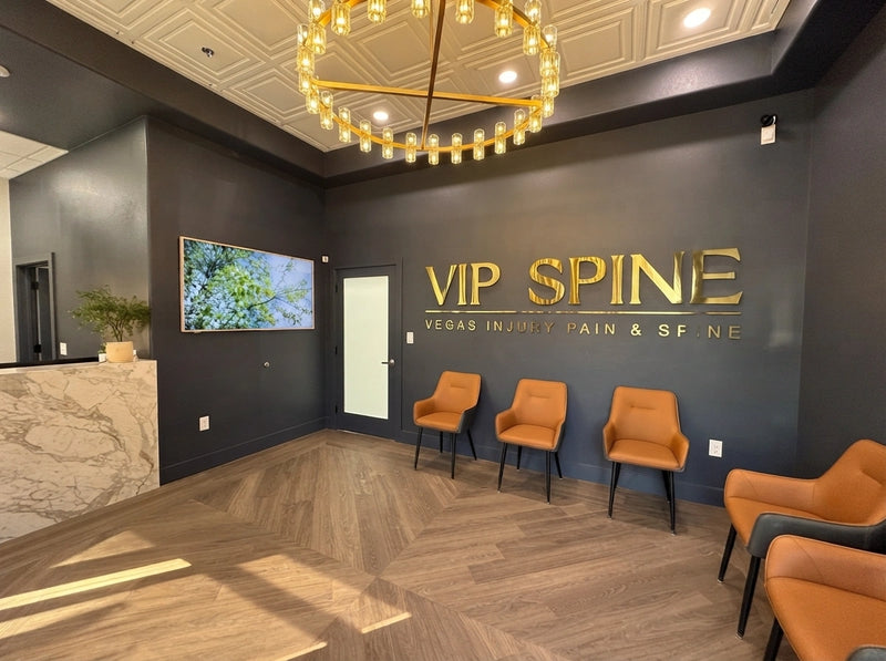 Custom gold 3D medical clinic wall sign for VIP Spine – Melbourne, VIC – Neon Brothers