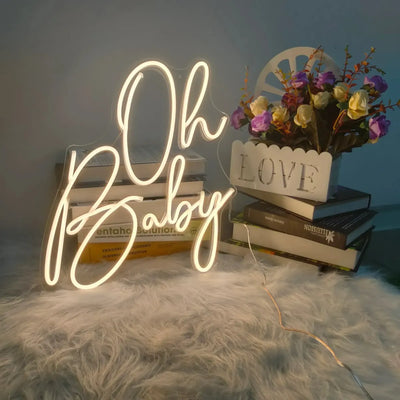 Oh Baby Neon Sign – The Perfect Glow for Baby Showers & Nurseries - Neon Brothers